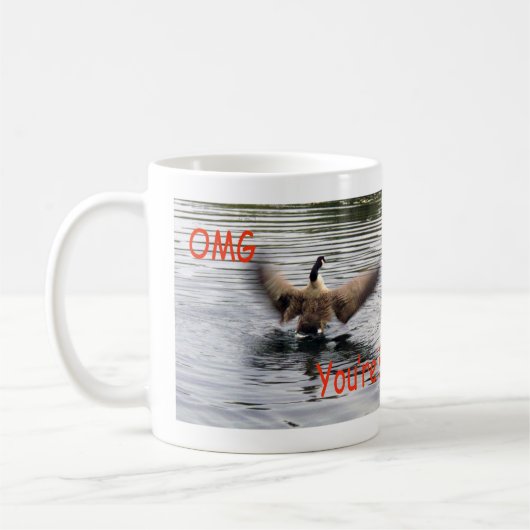Happy 80. Geburtstag Gänseflattern Kaffeetasse (Links)