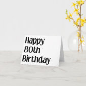 Happy 80. Geburtstag Große Druckkarte Karte (Gelbe Blume)