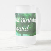 Happy 80. Geburtstag Mattglas Bierglas (VorderseiteRechts)