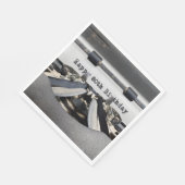 Happy 80. Geburtstag Retro Schreibmaschine Serviette (Ecke)