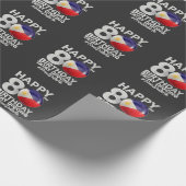 Happy 80. Geburtstag Tatay Digong Duterte PRRD Geschenkpapier (Ecke)