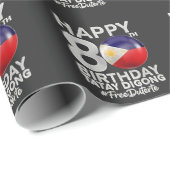 Happy 80. Geburtstag Tatay Digong Duterte PRRD Geschenkpapier (Rolleneckpunkt)