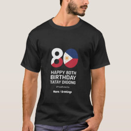Happy 80. Geburtstag Tatay Digong Free Duterte T-Shirt