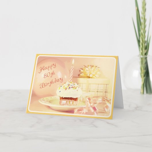 Happy 80. Geburtstagskarte Karte (Vorderseite)