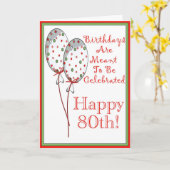 Happy 80. Geburtstagskarte Karte (Gelbe Blume)