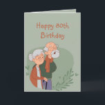 Happy 80th Birthday Funny Golden Years Old Age Karte<br><div class="desc">Happy 80th Eighty Birthday  Funny Golden Years Old Age Humor</div>