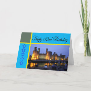 Happy 82. Geburtstag Caernarfon Castle Karte