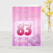 Happy 83. Geburtstag Großmutter Mama-Tante Mama Karte (Gelbe Blume)