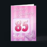 Happy 85. Geburtstag Grand Mother Great-Aunt Mum Karte<br><div class="desc">Grußseite 1: Herzlichen Glückwunsch zu Ihrem Geburtstag. Grußseite 2: Denken Sie an Sie mit Liebe an Ihren Geburtstag und wünschen Ihnen alles,  was Ihnen heute und immer Freude und Glück bringt.</div>