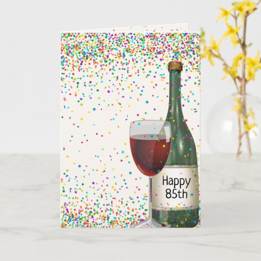 Happy 85. Geburtstagsflasche Karte (Gelbe Blume)