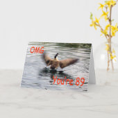 Happy 89. Geburtstag Gänseflattern Karte (Gelbe Blume)