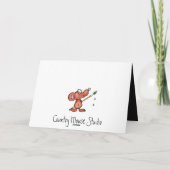 Happy 89th Birthday with Watercolor Wolf Karte (Rückseite)