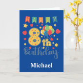 Happy 8. Geburtstagskarte Karte (Gelbe Blume)