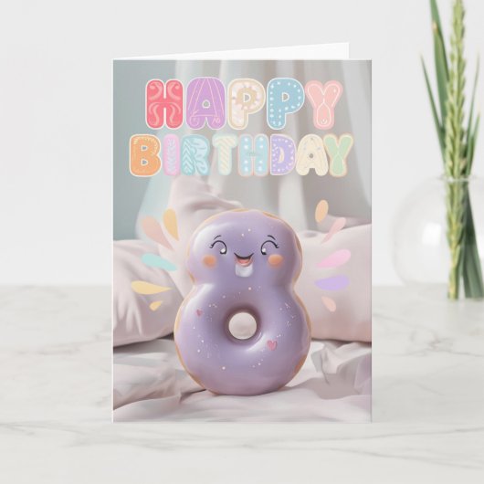 Happy 8. Geburtstagskarte Karte (Vorderseite)