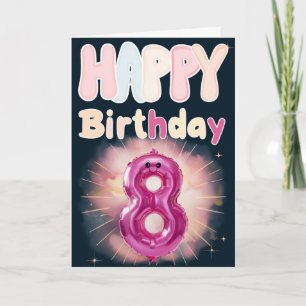 Happy 8. Geburtstagskarte Karte