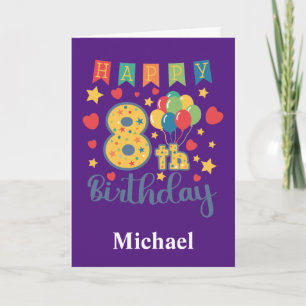 Happy 8. Geburtstagskarte Karte