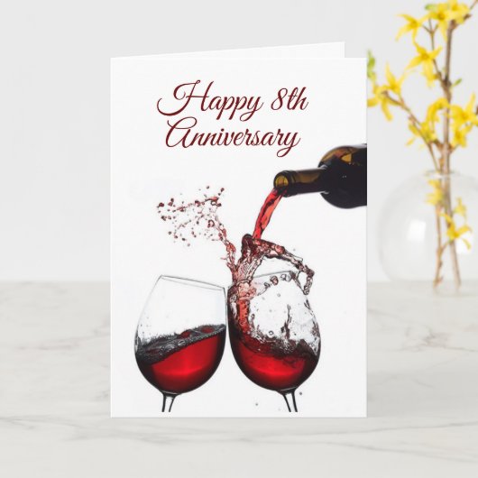 ***HAPPY 8. JAHRESPUNKT*** HUSBAND- ODER EHEFRAU-K KARTE (Gelbe Blume)