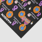 Happy 8th Birthday Tissue Paper #8 Black Seidenpapier (Ausschnitt)