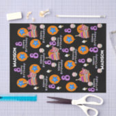 Happy 8th Birthday Tissue Paper #8 Black Seidenpapier (Handwerk)