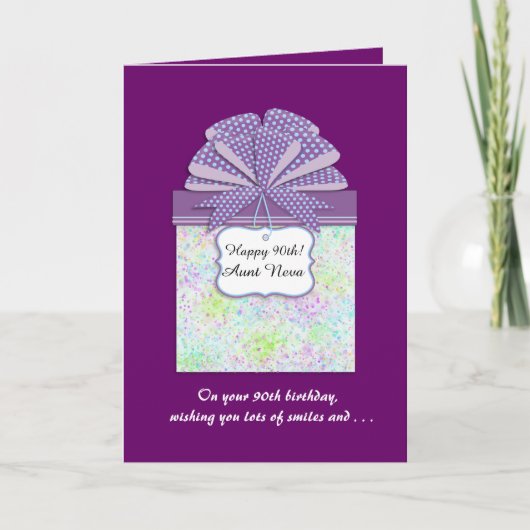 Happy 90. Geburtstag 3 Panel Karte (Vorderseite)