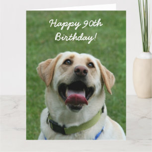 Happy 90. Geburtstag Labrador Retriever große Kart Karte