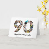 Happy 90. Geburtstag Nummer 90 Custom Foto Collage Karte (Gelbe Blume)