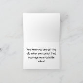 Happy 90. Geburtstag Roulette Wheel Karte (Innenseite)