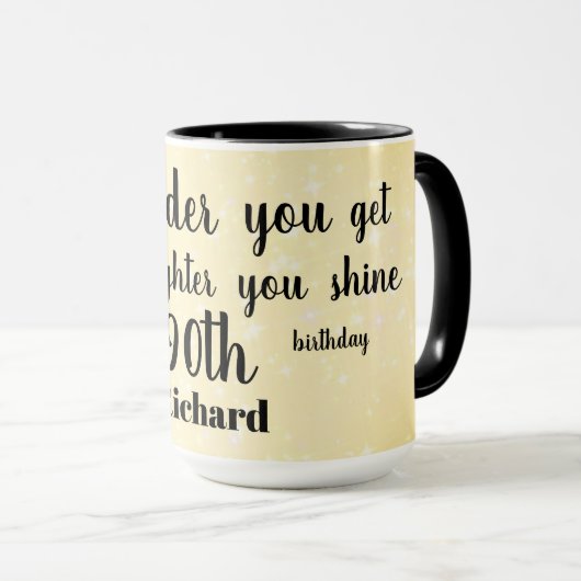 Happy 90. Geburtstag Tasse (VorderseiteRechts)