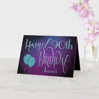 Happy 90. Name Lila Aquamariner Mystical Geburtsta