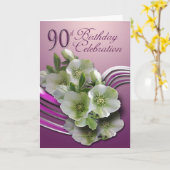 Happy 90th Birthday Greeting Card Karte (Gelbe Blume)