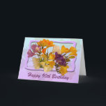 Happy 90th Birthday Greeting Card Karte<br><div class="desc">Eine elegante Blume-Bouquet-Karte,  um jemandem einen schönen 90. Geburtstag zu wünschen und zu zeigen,  wie viel Sie sich kümmern. Ich bin froh,  meine Karten und Einladungen anzupassen und Sets von Karten für Ihre besonderen Anlässe zu erstellen.</div>