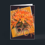 Happy 90th Birthday Greeting Card Karte<br><div class="desc">Eine einfache,  aber elegante Karte zum Feiern eines 90. Geburtstages. Erstellt aus einem originalen Aquarellbild.</div>