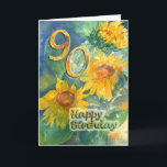 Happy 90th Birthday Greeting Card Karte<br><div class="desc">Nur für den Zweck,  die Card to Celebrate an 90th Birthday zu wählen. Created from an original watercolour painting. I am happy to customise any of my cards for you and to create sets of cards and einladung for your special ockons.</div>