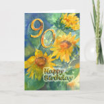 Happy 90th Birthday Greeting Card Karte<br><div class="desc">Nur für den Zweck,  die Card to Celebrate an 90th Birthday zu wählen. Created from an original watercolour painting. I am happy to customise any of my cards for you and to create sets of cards and einladung for your special ockons.</div>