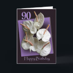 Happy 90th Birthday Greeting Card Karte<br><div class="desc">Eine einfache,  aber elegante Karte zum Feiern eines 90. Geburtstages. Ich bin froh,  eine meiner Karten für Sie anpassen zu können und Sets von Karten und Einladungen für Ihren besonderen Anlass zu erstellen.</div>