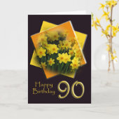 Happy 90th Birthday Greeting Card Karte (Gelbe Blume)