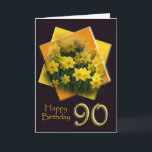 Happy 90th Birthday Greeting Card Karte<br><div class="desc">Eine einfache,  aber elegante Karte zum Feiern eines 90. Geburtstages. Ich bin froh,  eine meiner Karten für Sie anpassen zu können und Sets von Karten und Einladungen für Ihren besonderen Anlass zu erstellen.</div>