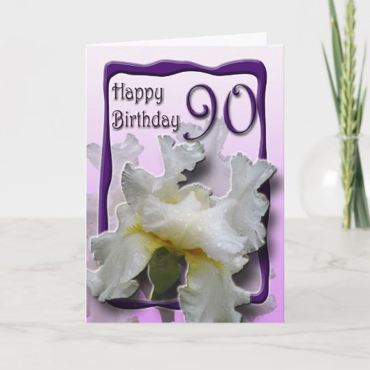Happy 90th Birthday Greeting Card Karte (Vorderseite)