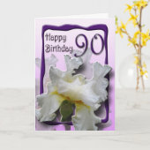 Happy 90th Birthday Greeting Card Karte (Gelbe Blume)