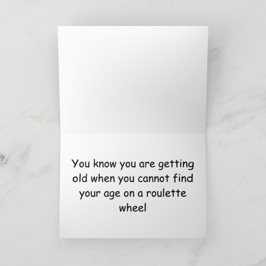 Happy 92. Geburtstag Roulette Wheel Karte (Innenseite)