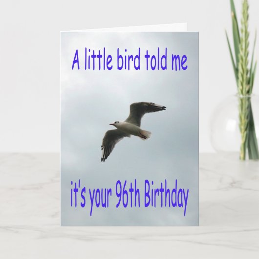 Happy 96. Geburtstag Fliegender Seagull-Vogel Karte (Vorderseite)