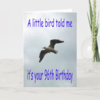 Happy 96. Geburtstag Fliegender Seagull-Vogel