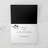 Happy 96th,Ninety Sixth, First Birthday Two Birds Karte (Innenseite)