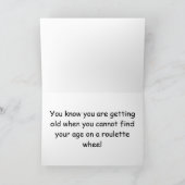 Happy 98. Geburtstag Roulette Wheel Karte (Innenseite)