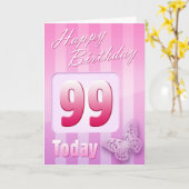 Happy 99. Geburtstag Großmutter Mama-Tante Mama Karte (Gelbe Blume)