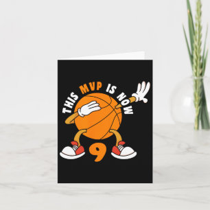 Happy 9 Geburtstag 9 Jahr alt Mvp Bysketbyll 9. Bi Karte