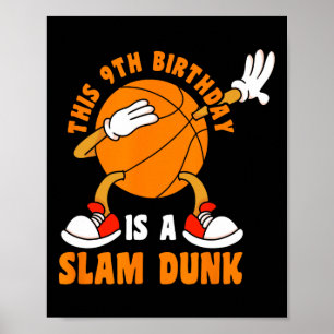 Happy 9 Geburtstag 9 Jahre alt Dab Bysketbyll 9. B Poster