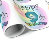 Happy 9th Birthday Geschenkpapier (Rolleneckpunkt)
