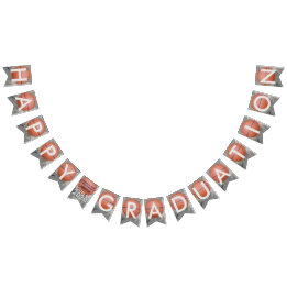 Happy Abschluss Basketball Blue Bunting Banner