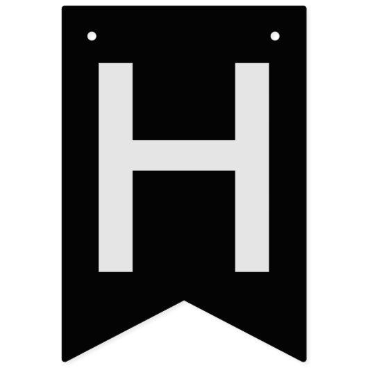 Happy Abschluss Black Wimpelkette (Erste Fahne)